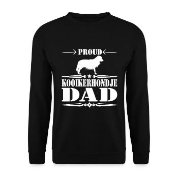 Kooikerhondje Fier papa Rengaine pour les maîtres - Sweat-shirt Unisexe - noir - Devant - Alina (178cm) & Michal (187cm)
