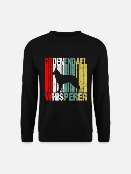 Groenendael Belgischer Schäferhund Flüsterer Retro - Unisex Pullover - Schwarz
