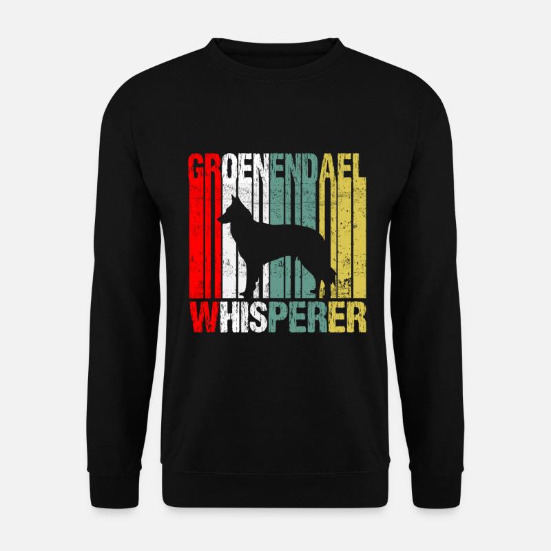 Groenendael Belgischer Schäferhund Flüsterer Retro - Unisex Pullover - Schwarz