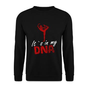 Gymnastique gymnaste c’est dans mon dicton d’ADN - Sweat-shirt Unisexe - noir - Devant - Alina (178cm) & Michal (187cm)