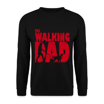 Flat Coated Retriever The Walking Dad - Unisex Sweatshirt - black - Front - Alina (178cm) & Michal (187cm)