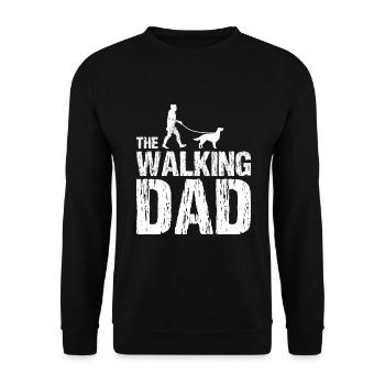 English Setter The Walking Dad - Unisex Sweatshirt - black - Front - Alina (178cm) & Michal (187cm)