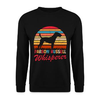 Parson Russell Terrier Whisperer - Unisex Sweatshirt - black - Front - Alina (178cm) & Michal (187cm)