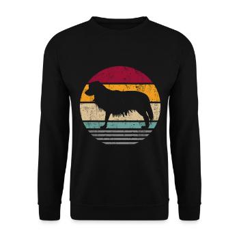 Kooikerhondje Kooiker Rétro Vintage - Sweat-shirt Unisexe - noir - Devant - Alina (178cm) & Michal (187cm)
