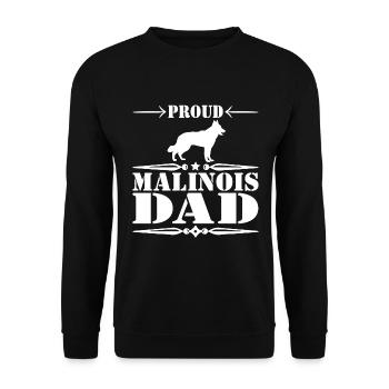 Malinois Proud Dad - Unisex Sweatshirt - black - Front - Alina (178cm) & Michal (187cm)