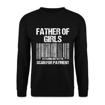 Dad 2 Father of Two Daughters Children - Unisex Sweatshirt - black - Front - Alina (178cm) & Michal (187cm)