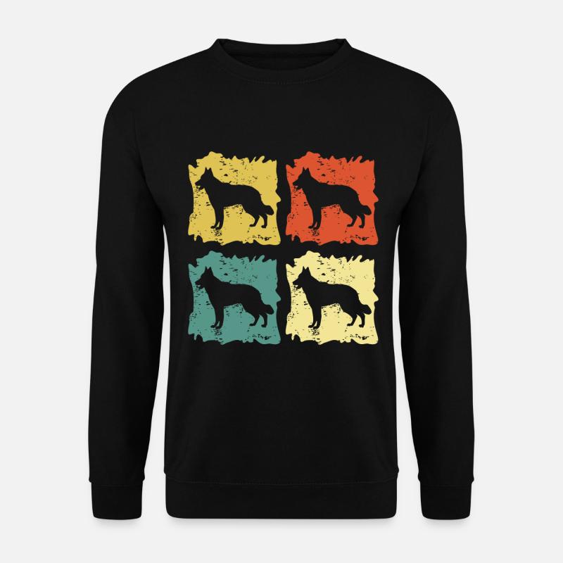 Schweizer Weißer Schäferhund Pop Art - Unisex Pullover - Schwarz