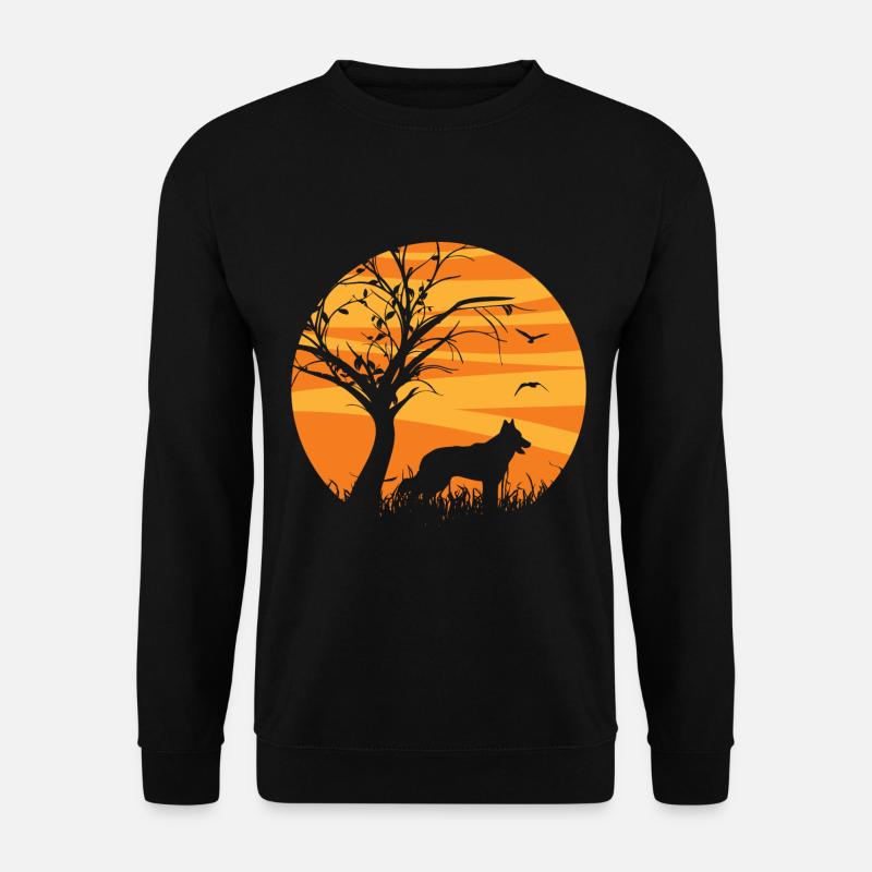 Schweizer Weißer Schäferhund Sonnenaufgang - Unisex Pullover - Schwarz