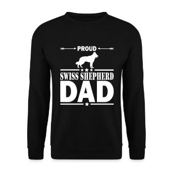 Berger suisse blanc Fier papa - Sweat-shirt Unisexe - noir - Devant - Alina (178cm) & Michal (187cm)