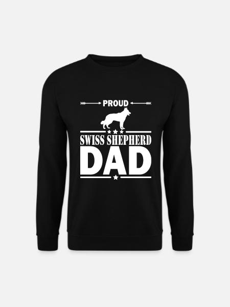 Schweizer Weißer Schäferhund Stolzer Papa - Unisex Pullover - Schwarz