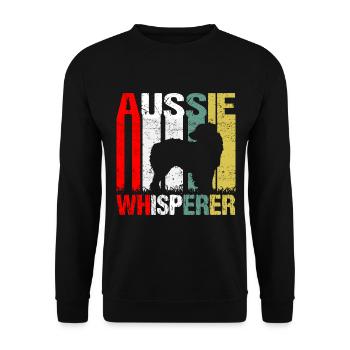 Aussie Whisperer Vintage - Unisex Sweatshirt - black - Front - Alina (178cm) & Michal (187cm)