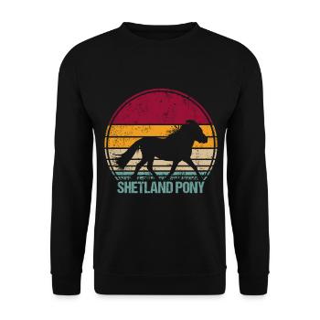 Shetland Poney Vintage - Sweat-shirt Unisexe - noir - Devant - Alina (178cm) & Michal (187cm)