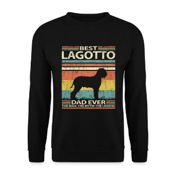 Lagotto Romagnolo Best Dad Ever Saying - Unisex Sweatshirt - black - Front - Alina (178cm) & Michal (187cm)