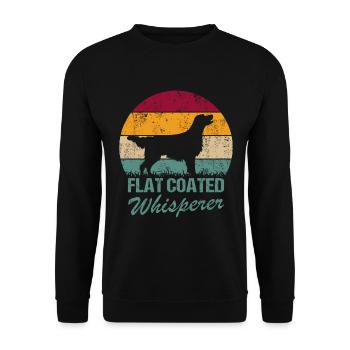 Flat Coated Retriever Whisperer - Unisex Sweatshirt - black - Front - Alina (178cm) & Michal (187cm)