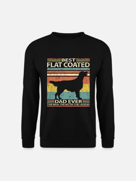 Flat Coated Retriever Best Dad Ever - Unisex Pullover - Schwarz