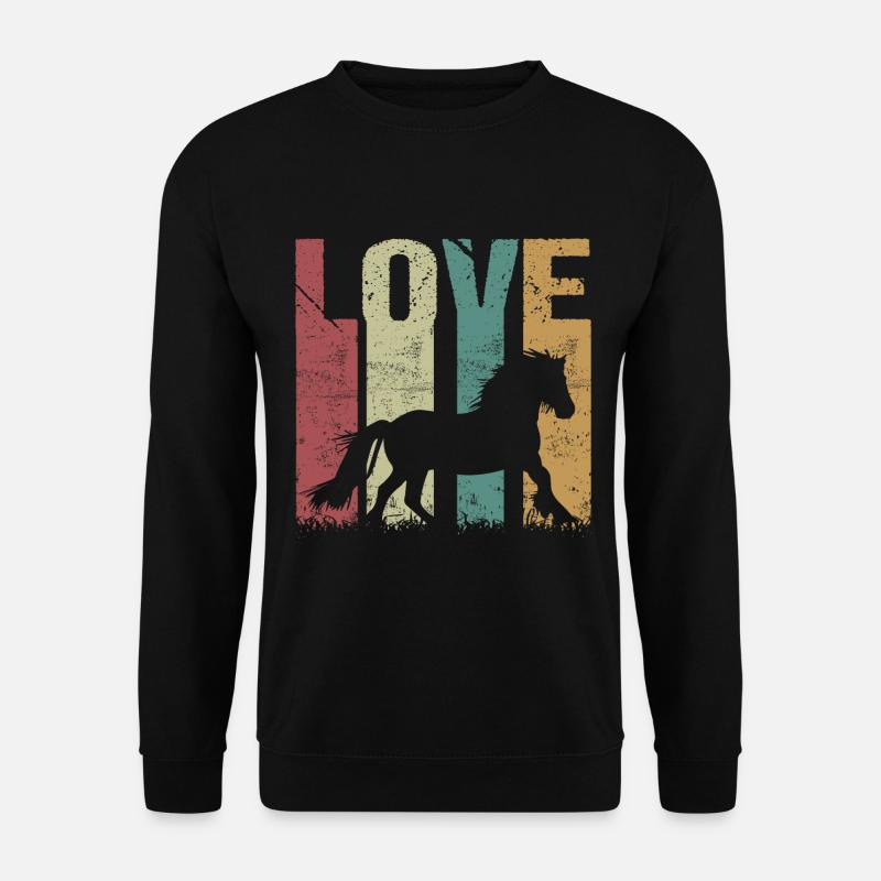 Tinker Pferd Vintage Love - Unisex Pullover - Schwarz
