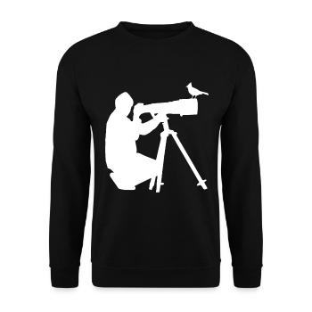 Bird Camera Gift for a Bird Photographer - Unisex Sweatshirt - black - Front - Alina (178cm) & Michal (187cm)