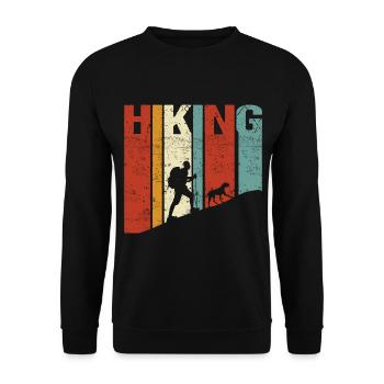 Randonner avec le chien Hiking - Sweat-shirt Unisexe - noir - Devant - Alina (178cm) & Michal (187cm)