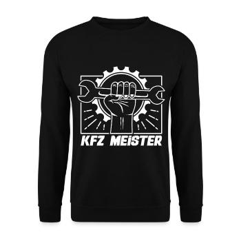 KFZ Meister - Unisex Pullover - Schwarz - Vorne - Alina (178cm) & Michal (187cm)
