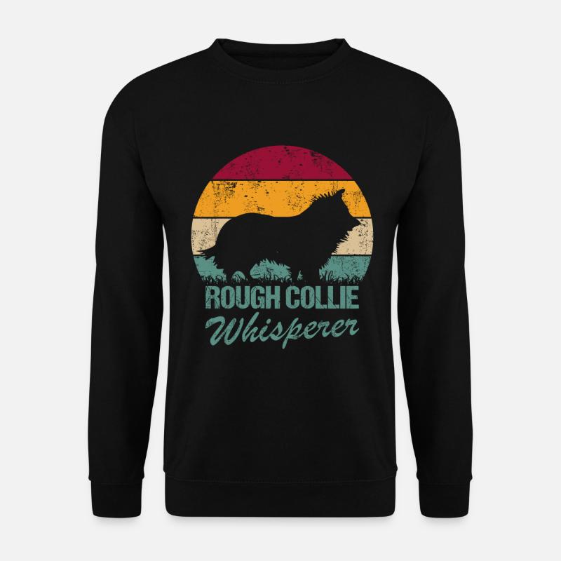 Collie à cheveux longs Chuchoteur - Sweat-shirt Unisexe - noir