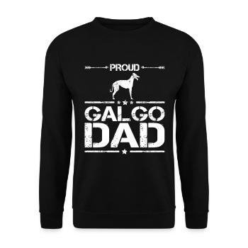 Galgo Espanol Hund Windhund Papa - Unisex Pullover - Schwarz - Vorne - Alina (178cm) & Michal (187cm)