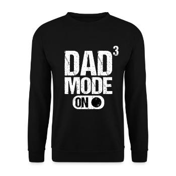 Dad 3 father-to-be Dad three kids Fashion On - Unisex Sweatshirt - black - Front - Alina (178cm) & Michal (187cm)