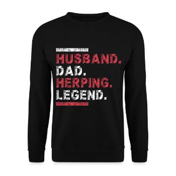 Herping Herpétologie Herpétologiste Papa Spruch - Sweat-shirt Unisexe - noir - Devant - Alina (178cm) & Michal (187cm)