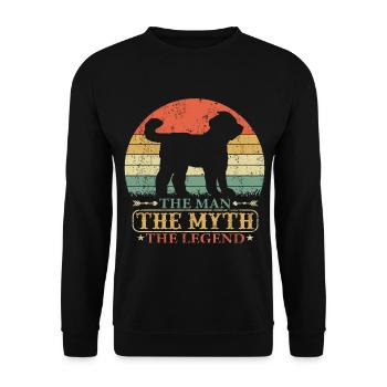 Cavoodle Cavapoo Dog Mix Dad Papa Vintage - Unisex Sweatshirt - black - Front - Alina (178cm) & Michal (187cm)