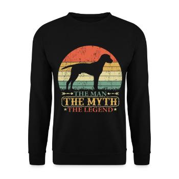 Plott Hound Plotthound Dad Papa Master - Unisex Sweatshirt - black - Front - Alina (178cm) & Michal (187cm)