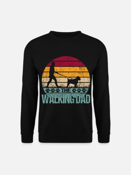 Schnoodle Hund Dad Walking für Herrchen Papa - Unisex Pullover - Schwarz