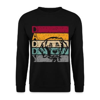 Flat Coated Retriever Dog Dad Papa Master Him - Unisex Sweatshirt - black - Front - Alina (178cm) & Michal (187cm)