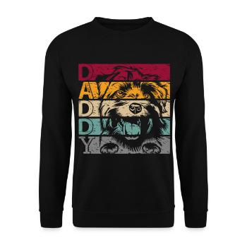 Norfolk Terrier Dad Papa Master for Him Dog Pap - Unisex Sweatshirt - black - Front - Alina (178cm) & Michal (187cm)