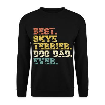 Skye Terrier Papa Papa maître pour lui chien papa - Sweat-shirt Unisexe - noir - Devant - Alina (178cm) & Michal (187cm)