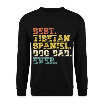 Épagneul tibétain papa papa papa papa propriétaire Vintage - Sweat-shirt Unisexe - noir - Devant - Alina (178cm) & Michal (187cm)
