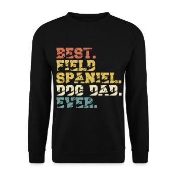 Field Spaniel Dad Papa Master Dog Papa Saying - Unisex Sweatshirt - black - Front - Alina (178cm) & Michal (187cm)