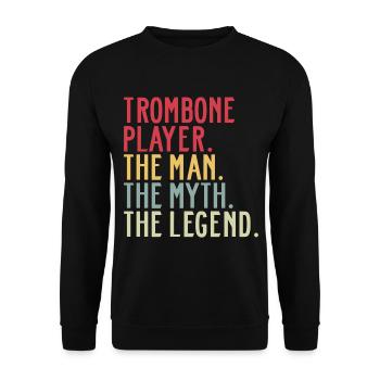 Trombone Player Trombone Player Dad Sayings Funny - Unisex Sweatshirt - black - Front - Alina (178cm) & Michal (187cm)