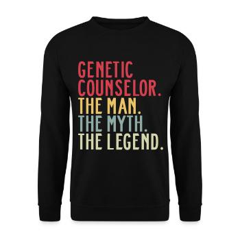 Genetic Counselor Genetische Berater Dad Sprüche - Unisex Pullover - Schwarz - Vorne - Alina (178cm) & Michal (187cm)