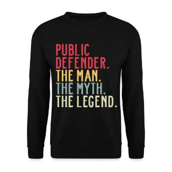 Défenseur public Défenseur public Papa Paroles - Sweat-shirt Unisexe - noir - Devant - Alina (178cm) & Michal (187cm)