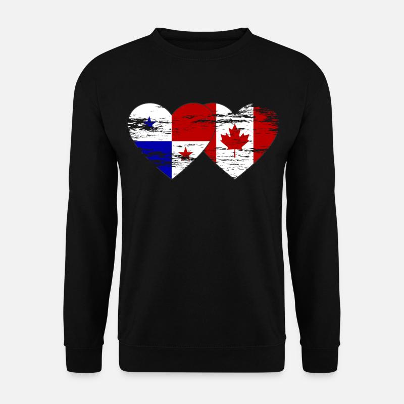 Panama Canada flag used - Unisex Sweatshirt - black
