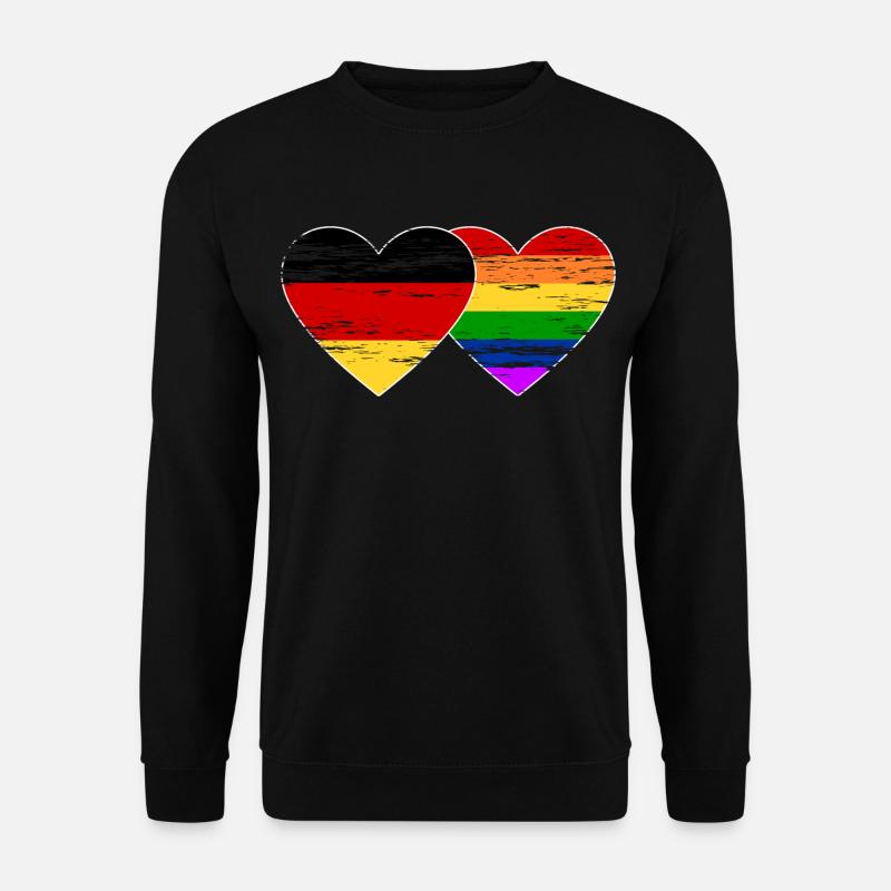 Deutschland Regenbogen Flagge used - Unisex Pullover - Schwarz