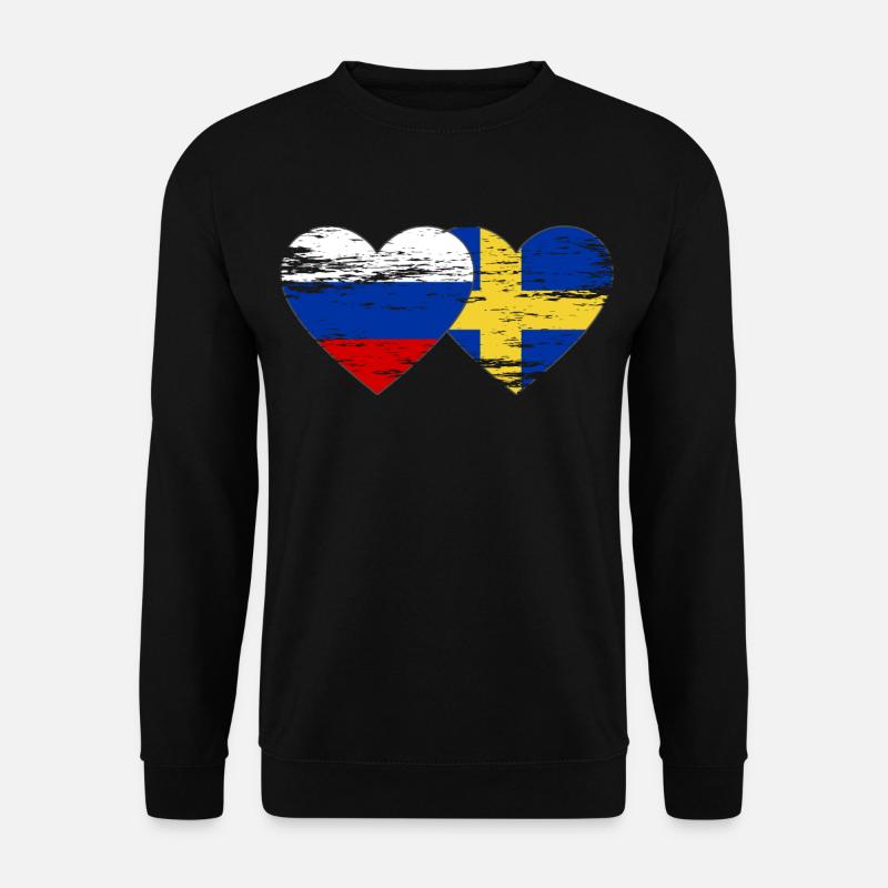 Suède Drapeau russe utilisé - Sweat-shirt Unisexe - noir