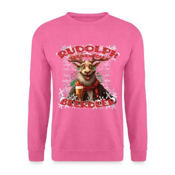 Rudolph the rednosed Beerdeer - Unisex Sweatshirt - pink - Front