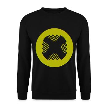Circular Inner Style - Unisex Sweatshirt - black - Front - Alina (178cm) & Michal (187cm)