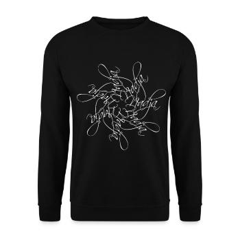 Nadja Nom Mandala - Sweat-shirt Unisexe - noir - Devant - Alina (178cm) & Michal (187cm)