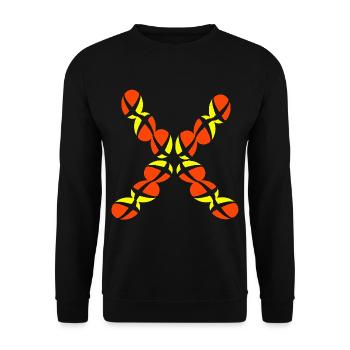 X - Unisex Sweatshirt - black - Front - Alina (178cm) & Michal (187cm)