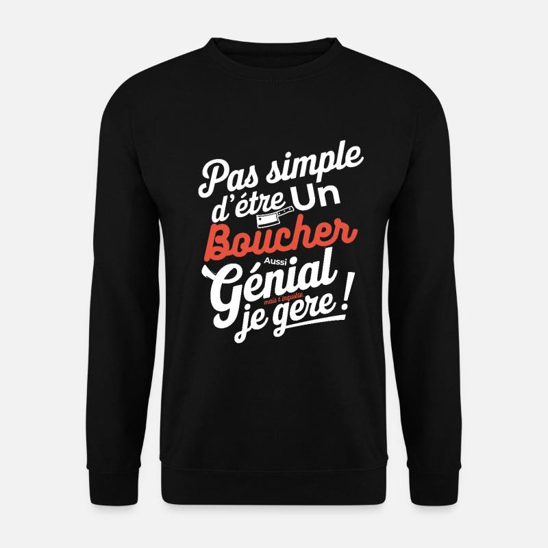 boucher aussi génial - Sweat-shirt Unisexe - noir
