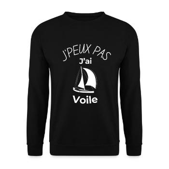 I can't I have veiled gift birthday humor - Unisex Sweatshirt - black - Front - Alina (178cm) & Michal (187cm)