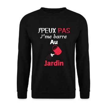 I can't, I'm going to the garden - Unisex Sweatshirt - black - Front - Alina (178cm) & Michal (187cm)