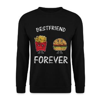 Meilleur repas des amis - Sweat-shirt Unisexe - noir - Devant - Alina (178cm) & Michal (187cm)