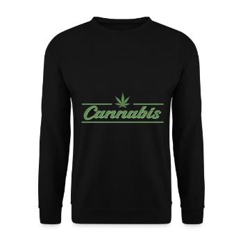 Weed marijuana gift idea - Unisex Sweatshirt - black - Front - Alina (178cm) & Michal (187cm)